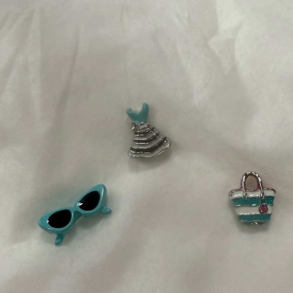 Authentic Origami Owl Charms - Sunglasses, Dress, and Bag Set - NWOT